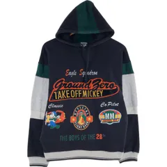 古着 THE DISNEY STORE MICKEY MOUSE ミッキーマウス キャラクター スウェットプルオーバーパーカー USA製 メンズM相当/eaa492720