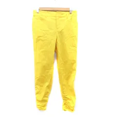 トランスワーク TRANS WORK MANTECO テーパードパンツ アンクル丈 シャーリング 36 S 黄色 イエロー /HO22