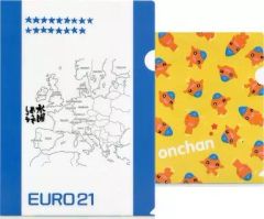 [중고] 클리어 파일 (남성 아이돌) 유럽지도 & on 짱 (총 무늬) A4 & A5 클리어 파일 세트 (2 장 세트) [이치 반 쿠지 수요일 어떨까요 미안해!] G상