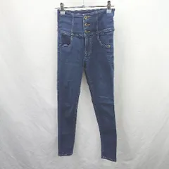 ◇ Θ Heather ×isko ハイウエスト スキニー デニムパンツ ジーンズ サイズS ブルー系 レディース E  【1507030009267】