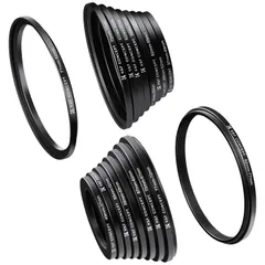 K&F 컨셉 스텝업 링+스텝다운 링 18 세트 37-49mm 49mm 49mm 49-52mm 52-55mm 55-58mm 58-62mm 62-67mm 67-72mm 72-77mm 77-82mm 9개 49-37mm 52-49m
