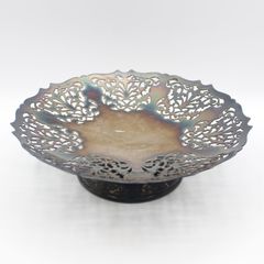 502)Mappin&Webb マッピン＆ウェッブ W27519 すかしコンポート 直径22㎝ 566g