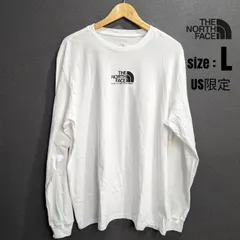 【日本未発売】ノースフェイス 長袖 Tシャツ シンプルロゴ メンズ ホワイト/L(USサイズ)