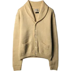 古着 60年代 エルエルビーン L.L.Bean 筆記体白タグ ショールカラー ウールニットカーディガン メンズL相当 ヴィンテージ/eaa587356