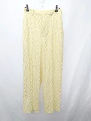 ◇ ⊂ ViS ビス センタープレス ワイド パンツ サイズＭ イエロー レディース E  【1506180011663】