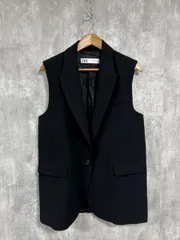 ★お値下げ【美品！】ZARA　リバーシブル　中綿ロングベスト　ジレ　M ZARA - 美品 ZARA ザラ ロング ジレ ベスト ロングジレ ベージュ