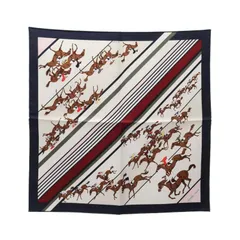 HERMES エルメス プチカレ カレ45 ガヴロッシュ Les Courses スカーフ