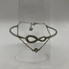 338　SWAROVSKI　スワロフスキー　バングル　ブレスレット　 インフィニティ　シルバー　レディース