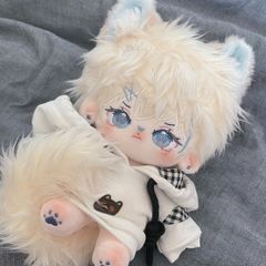20CM 本体 スケルトン 骨 ぬいぐるみ 尻尾 無属性 白髪 猫擬人 推し活 推しぬい 綿人形 棉花娃娃 ちびぐるみ コットンドール cotton doll-W059
