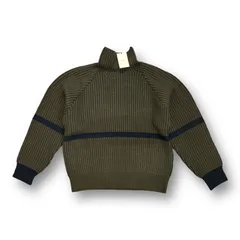 定価46100円 新品 stein Thick Wale Rib High Neck LS リブハイネックニット セーター シュタイン st.456 グレイカーキ S.Mのサムネイル