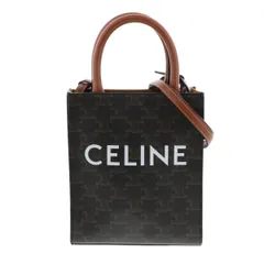 CELINE （セリーヌ） バーティカル カバ ミニ 2WAY ﾊﾞｯｸﾞ バッグ トートバッグ 194372 Triomphe トリオンフ Khaki Brown ブラウン used:AB 【中古】