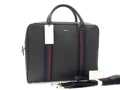 ■新品■未使用■ Paul Smith ポールスミス レザー 2WAY ビジネスバッグ ブリーフケース ショルダー クロスボディ ブラック系 FH1228