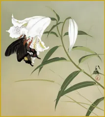 川端龍子　「鶴」　水墨画　落款印付き 川端龍子 「鶴」 水墨画 落款印付き