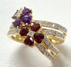【K18／ダイヤ付デザインリング】D0.50ct／サイズ14号／8.8gのサムネイル
