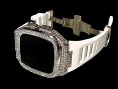 Apple Watchカバーケースアップルウォッチラバーバンドベルト キラキラ　メガ　保護　24