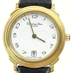 ディオール 腕時計 デイト ゴールド 丸型 稼働品 1-847