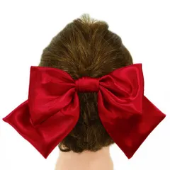 髪飾り リボン 卒業式 袴 成人式 赤 振袖 前撮り 花 ワインレッド シック 大きい 艶 ツヤ かんざし 日本製 粋 華やか レトロ No.9-2929