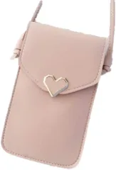 Pbwa Smile スマホポーチ ポシェット レディース スマホ入れポシェット 携帯ポシェット 斜めがけ( ピンク)