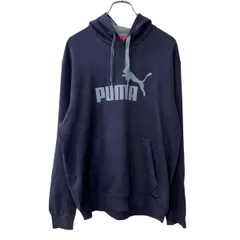 PUMA ロゴスウェット パーカー S ネイビー プーマ フーディー プルオーバー トップス 古着卸 アメリカ仕入 a708-6039