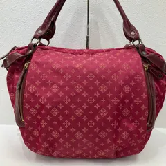 5145　russet ラシット トートバッグ　ハンドバッグ　肩がけ　ナイロン　エナメルレザー　大容量　ピンク系　濃ピンク系　ダブルファスナー