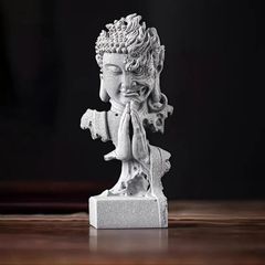 木彫仏像 七福神弁財天女神座像 崖柏 財神 彫刻 一刀彫 仏師で