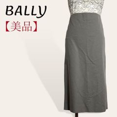 ❤️美品 バリー カーキ イタリヤ製 大きめサイズ コットンロングタイトスカート 42 LL レディース 3392