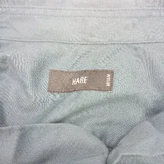 ◇ ⊂ HARE ハレ 無地 長袖 オーバーシャツ サイズM ダークブルー系 レディース メンズ E  【1504210005668】