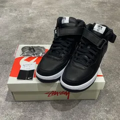 国内正規 NIKE STUSSY X AIR FORCE 1 MID BLACK SNAKESKIN DJ7840-001 コラボ エアフォース ミッド スネーク スニーカー ナイキ ステューシー 27.5  58369Aのサムネイル