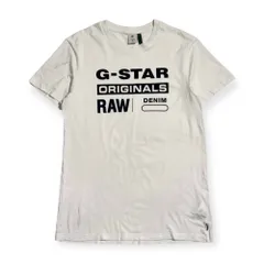 G-STAR RAW ジースターロウ ロゴ デザイン 半袖 Tシャツ M/ホワイト メンズ