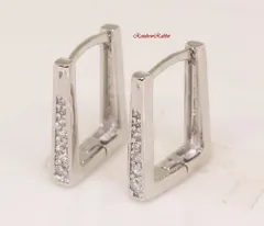 18K RGP プラチナ ダイヤ CZ リング ピアス yp4981