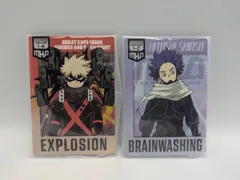 僕のヒーローアカデミア　一番くじ　Ｆ賞　カード型アクリルスタンド　2種セット　爆豪勝己　心操人使