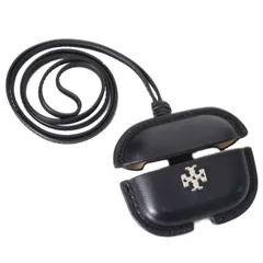 トリーバーチ エアーポッズケース TORY BURCH airpods pro 2rd レザー ロゴ ストラップ付 イヤホン エアーポッズ ブラック 145703