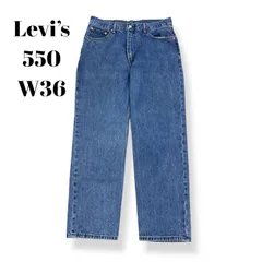 エジプト製　550　Levi's　リーバイス　バギー　テーパードシルエット　ストリート　ジップフライ　ボトムス　デニムパンツ　古着　インディゴブルー　W36 L32