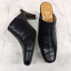 【訳あり】ミュール サンダル サボサンダル レディース ヒール 前詰まり 前かぶり 美脚 カジュアル サボ 黒　ブラック  L（23.5〜24.0cm）tk19972bllwk13