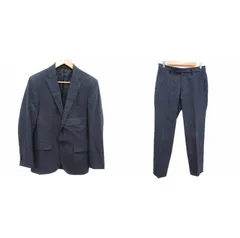 グリーンレーベルリラクシング ユナイテッドアローズ green label relaxing スーツ セットアップ 上下 テーラードジャケット 総裏地 44 XS スラックスパンツ グレンチェック 76 S 紺 ネイビー /YK