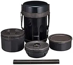 【中古】象印 ( ZOJIRUSHI ) 保温弁当箱 ステンレスランチジャー ネイビーブラックお茶わん約3杯分 SL-GG18-BD d2ldlup