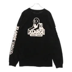 X-LARGE (エクストララージ) L/S Tee OG Sphinx Logo スフィンクスプリント長袖Tシャツ ロングスリーブカットソー ロンT ブラック 101203011042