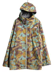 【お得なクーポン配布中!】 ノースフェイス DryVent 迷彩 マウンテンパーカー ジャケット レディース XXL メンズ XL 程/ アウトドア ナイロン マンパ パッカブル 総柄