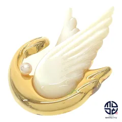 TASAKI タサキ 田崎 SILVER シルバー 白鳥モチーフ スワン シェル パール1P ブローチ ジュエリー アクセサリー ブランド