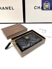 【今日特価】Gucci グッチ 新しい三つ折りショートウォレット 輸入羊皮で質感一流独特スタイル