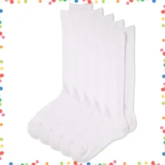 【在庫セール】5足組 ハイソックス丈 ガールズ [フクスケ]