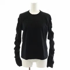 ノワールケイニノミヤ  kei ninomiya AD2024 カットソー 長袖 パワーショルダー コットン S 黒 ブラック 3N-T008 /AN18のサムネイル