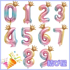 【特価】huaqiguo バルーン 数字 バルーン 大きい 0-9 虹色風 船バルーン ナンバー グラデーション 誕生日飾り 王冠 飾り付け アルミ風船 32インチ 大きい 数字 バルーン お祝い パーティー 誕生日 飾り付け 記念日(数字2)