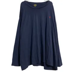 POLO RALPH LAUREN 長袖 ロゴTシャツ 6XL ネイビー ポロラルフローレン ロンT ロングTシャツ ビッグサイズ 古着卸 アメリカ仕入 a701-5852