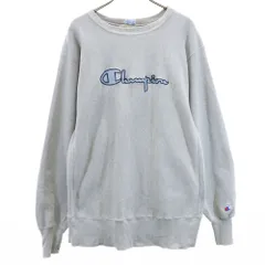 チャンピオン 90s リバースウィーブ USA製 オールド 長袖 スウェット トレーナー L グレー系 Champion 裏起毛 メンズ