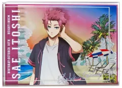 【中古】アクリルスタンド・アクリルパネル 糸師冴 シーサイドモチーフ アクリルブロック 「ブルーロック×文房具カフェ」