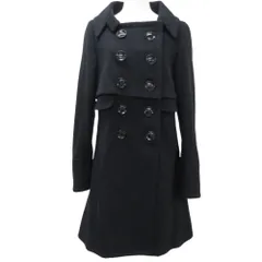 美品 05AW Christian Dior クリスチャンディオール ガリアーノ期 カシミヤ100% ダブルブレスト コート I42 ブラック レディース 古着 中古 USED