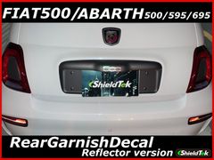 FIAT500・ABARTH595 リアガーニッシュ 500 リフレクターver
