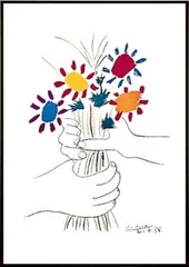 ピカソ　アートフレーム　『花束を持つ手』  縦74cm横57cm ピカソ アートフレーム 『花束を持つ手』 縦74cm横57cm ピカソ