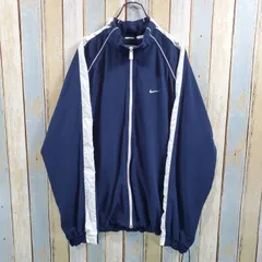 6-101☆ナイキ☆ジップアップジャケット☆00s☆内メッシュ☆刺繍ロゴ☆XLサイズ